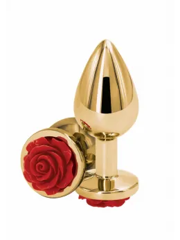 Rose Buttplug Medium Chrome-Plated Aluminum Visual Design