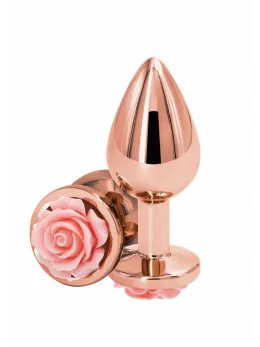 Rose Buttplug Medium Chrome-Plated Aluminum Visual Accent