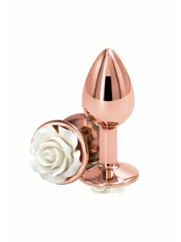 Rose Buttplug Small Chrome-Plated Aluminum Intimate Accessory