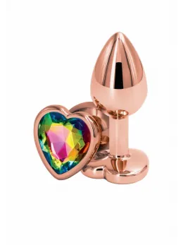 Rear Assets Rose Gold Heart S - Compact Rose Gold Intimate Plug