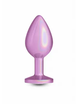Iridescent Pink Medium Chrome-Plated Aluminum Intimate Plug