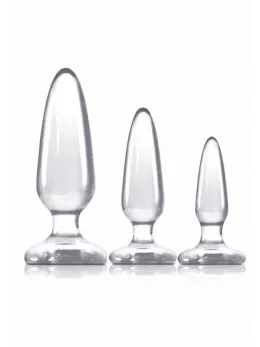 Jelly Rancher Trainer Kit Flexible Anal Plug Set 3 Sizes TPE Suction Cup
