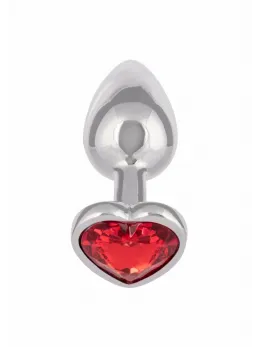 Jewel Small Ruby Heart Plug Metal Intimate Accessory Nickel-Free