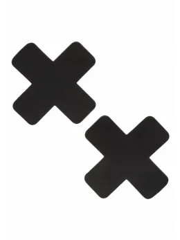 Boundless 2 Nipple Pasties Self-Adhesive X-Shaped Black Set