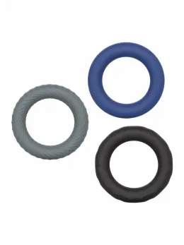 CalExotics Link Up Ultra Soft Extreme Set - 3 Textured Silicone Rings