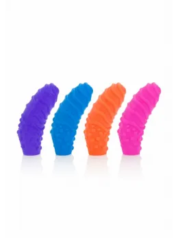 Posh Silicone Finger Swirls - Colorful Textured Finger Sleeves Set