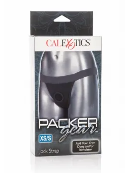 Packer Gear Jock Strap Adjustable Harness Black Comfort Fit