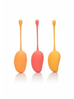 CalExotics Kegel Training Set Mango 3-Piece Silicone Weighted System