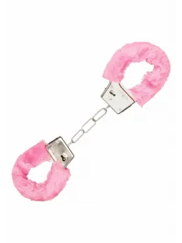 Playful Furry Cuffs Adjustable Faux Fur Metal Restraint System Black