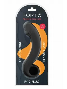 FORTO F-19 Plug Black Premium Silicone Curved Model with Ring Base