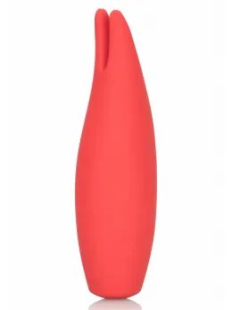 CalExotics Red Hot Flare Dual-Tip Silicone Massager, Rechargeable, Red