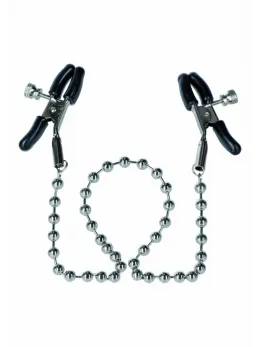 CalExotics Nipple Play Silver Beaded Adjustable Clamps, Nickel-Free Iron