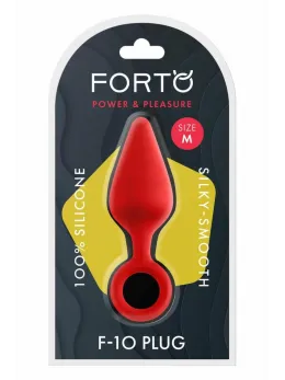 FORTO F-10 Silicone Plug Medium Red with Pull Ring - Premium Flexible Design