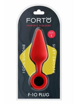 FORTO F-10 Silicone Plug Large Red with Pull Ring - Premium Flexible Design