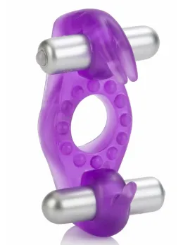 Wireless Rockin Rabbit Dual-Bullet Couples Enhancer, TPE, Purple