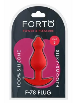 FORTO F-78 POINTEE Plug Small Red Premium Silicone Bead Design