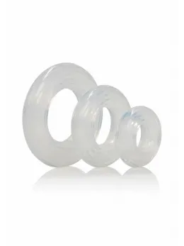 Premium Silicone Ring Set 3-Pack Transparent - Adjustable Sizes