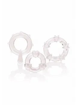 Magic C-Rings Set 3pcs TPR Stretchy Rings with Textured Surface