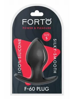 FORTO F-60 Spade Small Black Premium Silicone Plug 100% Smooth Surface