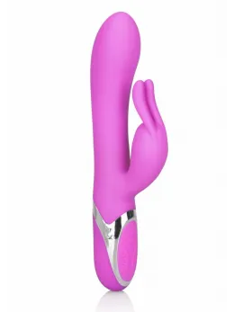 Enchanted Bunny Dual Action Silicone Intimate Machine, 12 Modes, Pink