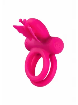 CalExotics Butterfly Dual Ring Silicone Rechargeable Intimate Enhancer