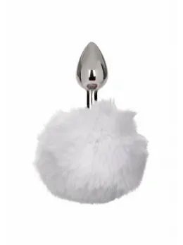 CalExotics Running Wild Bunny Tail Metallic Plug with Fluffy Accent
