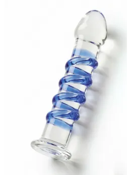 TOYJOY GLASS WORXX G-Spot Gemstone Curved Glass Intimate Device Blue