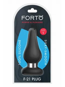 FORTO F-21 Tear Drop Large Black Premium Silicone Plug