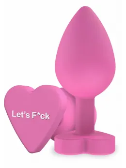 ToyJoy Booty Sweethearts Silicone Plug Heart Base Let's F*ck Black