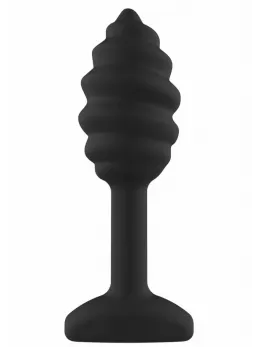 ToyJoy Swirl Plug Black 9.2 cm - Textured Silicone Anal Model