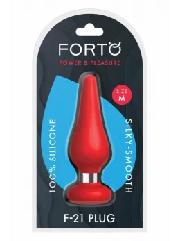 FORTO F-21 Tear Drop Medium Red Premium Silicone Plug