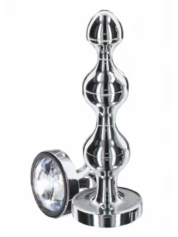 TOYJOY Diamond Star Beads Medium Aluminium Plug with Silver Jewel
