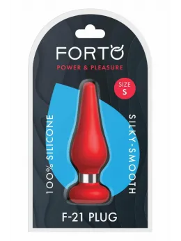 FORTO F-21 Tear Drop Small Red Premium Silicone Plug
