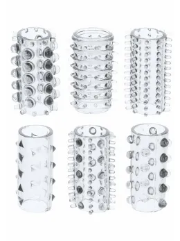 TOYJOY Power Sleeve Set 6pcs Flexible TPE Textured Rings Waterproof