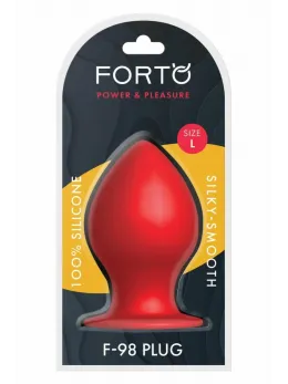 FORTO F-98 Cone Large Red Premium Silicone Plug with Suction Base