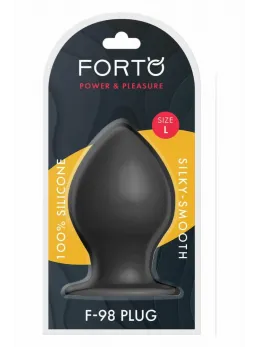 FORTO F-98 Cone Large Black Premium Silicone Plug with Suction Base
