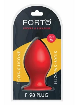 FORTO F-98 Cone Medium Red Premium Silicone Plug with Suction Base