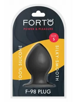 FORTO F-98 Cone Small Black Premium Silicone Plug with Suction Base
