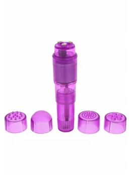 ToyJoy Pocket Rocket Compact Multi-Texture Intimate Device 4 Caps
