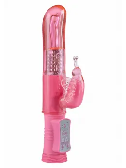 TOYJOY Happy Hugging Butterfly Dual Motor Vibrator, 8 Modes, Pink