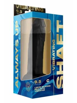 SHAFT Vibrating Model C 9.5 Inch Black FlexiSkin™ Silicone, Remote Control