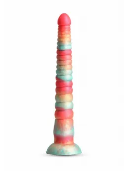 NS Novelties Colours Stacked 12 inch Silicone Model, Tri-Colored, Satin Finish