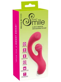 Sweet Smile G-Spot Vibrator with Rotation, Dual Motors, 18 cm, Purple