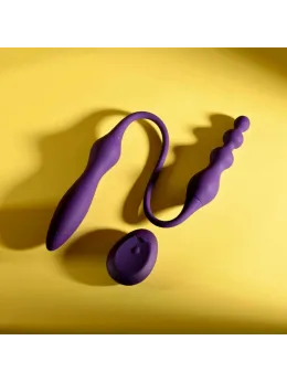 Playboy This & That Double-Ended Vibrator Purple 10 Modes Waterproof