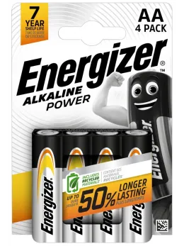 Energizer AA Alkaline Batteries 1.5V 24-Pack (6 x 4pcs) Long Lasting Power