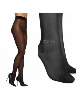 Obsessive Norless Innovative Crotchless Tights Black Lingerie Accent S/M
