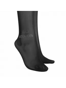 Obsessive Norless Girl Open Design Semi-Transparent Tights Black S/M
