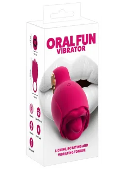 You2Toys Oral Fun Vibrator - 8-Mode Silicone Tongue, Pink, 11.3 cm