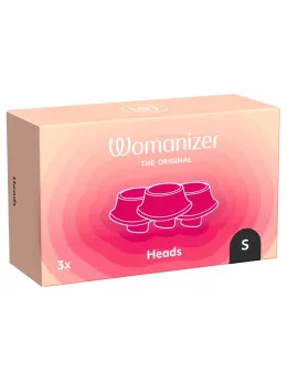 Womanizer Next Replacement Head S Black - Set of 3, Silicone/PU