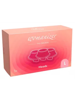 Womanizer Replacement Heads L 3-Pack - Silicone, Large, 23 mm Opening
